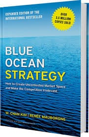 "Blue Ocean Strategy" by Chan Kim and Renée Mauborgne: Book cover