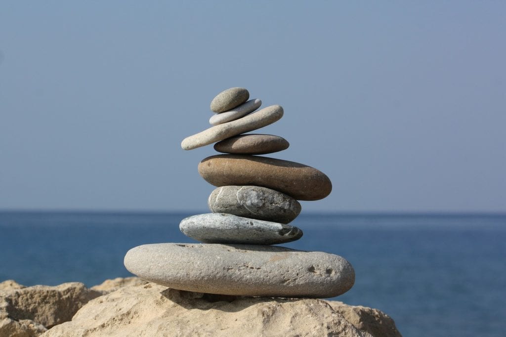 Photo of Balancing Stones for Balance in the Business of Lifelong Learning Concept