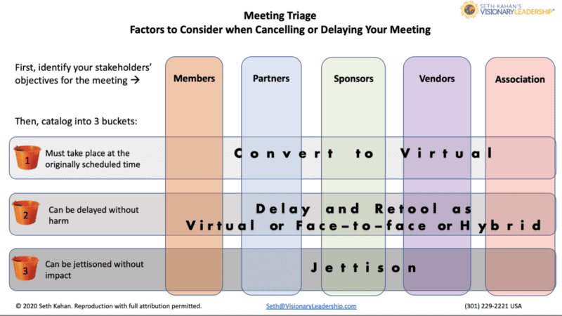 Meeting Triage Infographic (Visionary Leadership)